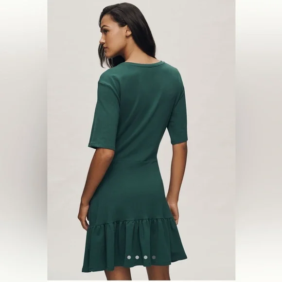 Anthropologie Daily Practice Drop Waist Tshirt Mini Dress in Forest NWT - Picture 4 of 4